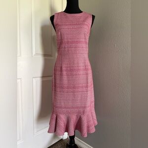 Banana Republic Pink Textured Midi Dress